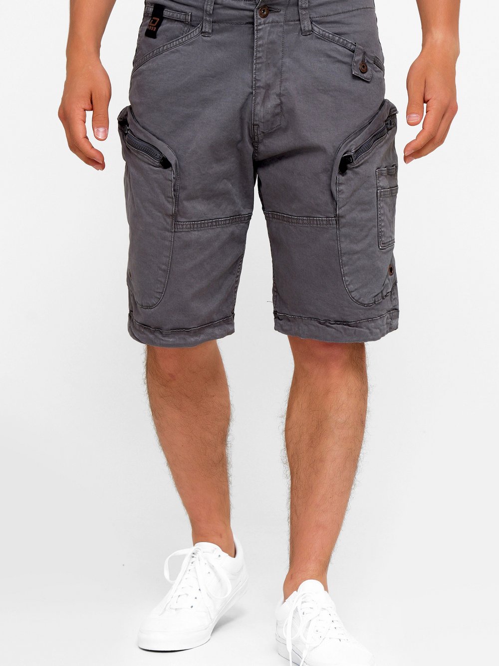 Indicode Shorts Cargo Herren Baumwolle grau, S