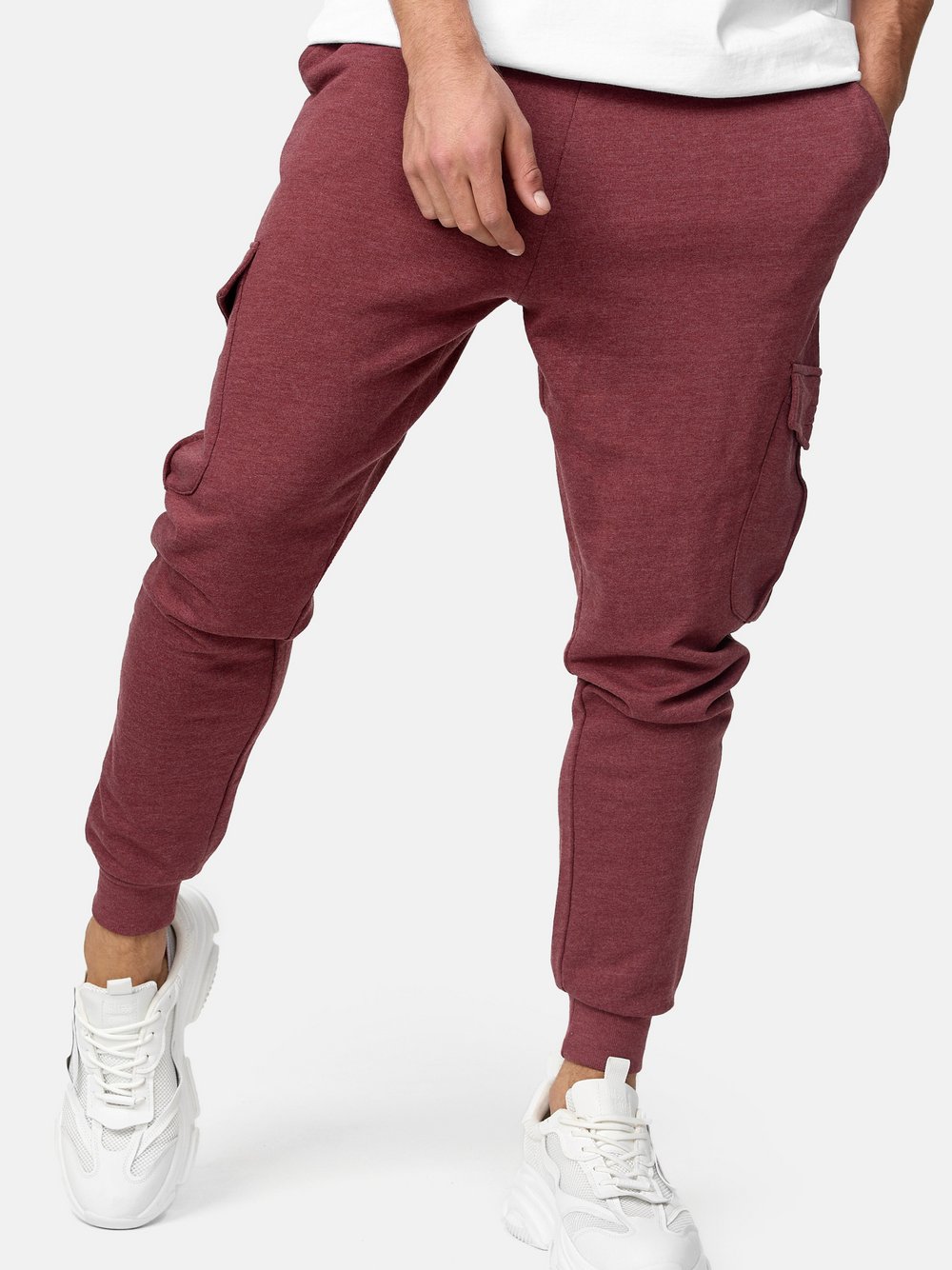 Indicode Jogginghose Herren Baumwolle rot, XXL