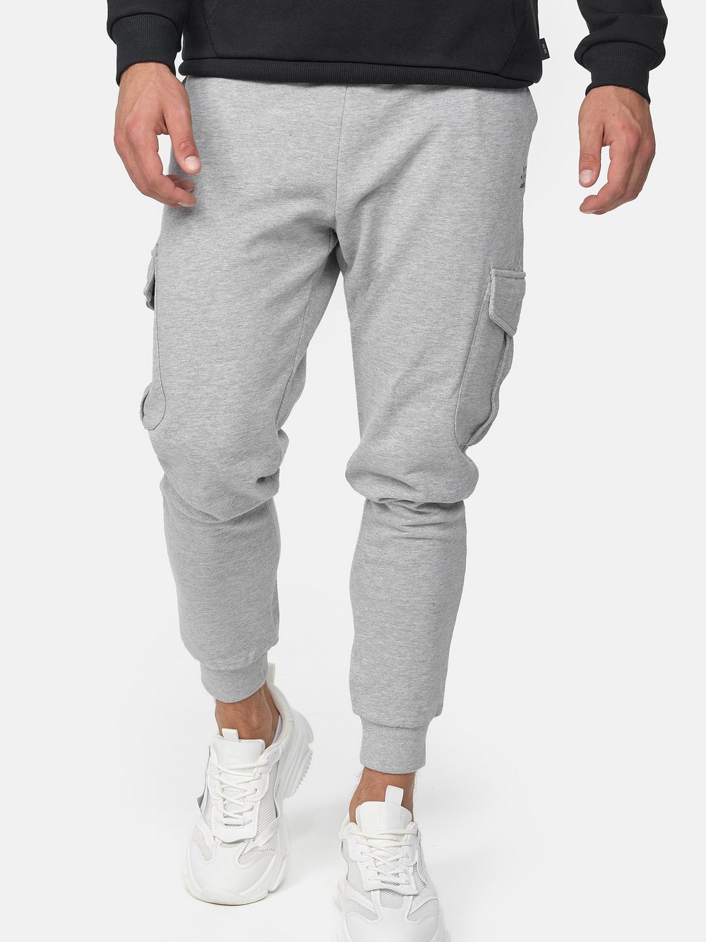 Indicode Jogginghose Herren Baumwolle grau, M