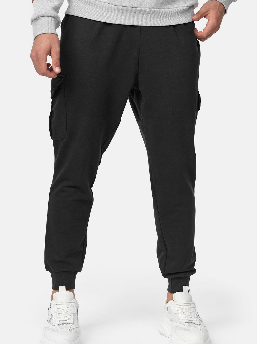 Indicode Jogginghose Herren Baumwolle schwarz, S