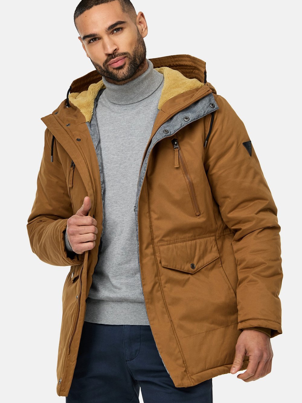 Indicode Parka Herren Baumwolle braun, XL