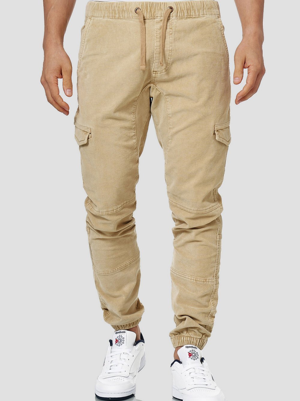 Indicode Cargohose Herren Baumwolle beige, XXL