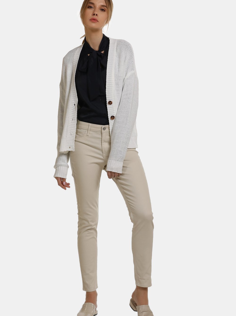 Dreimaster Strickjacke Damen weiß, XL/XXL