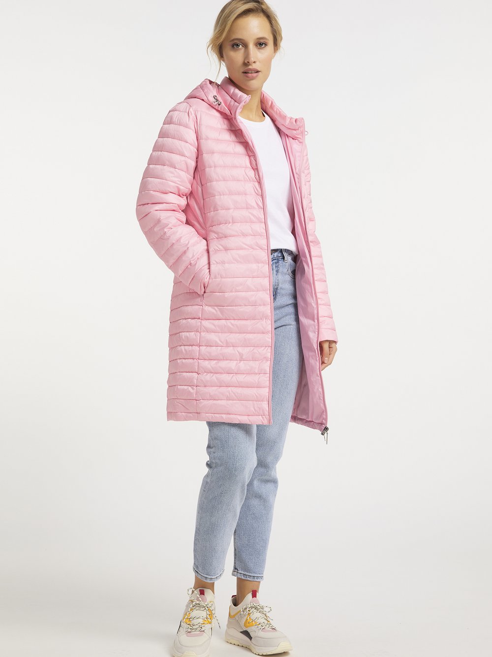 Usha Leichter Steppmantel Damen rosa, M