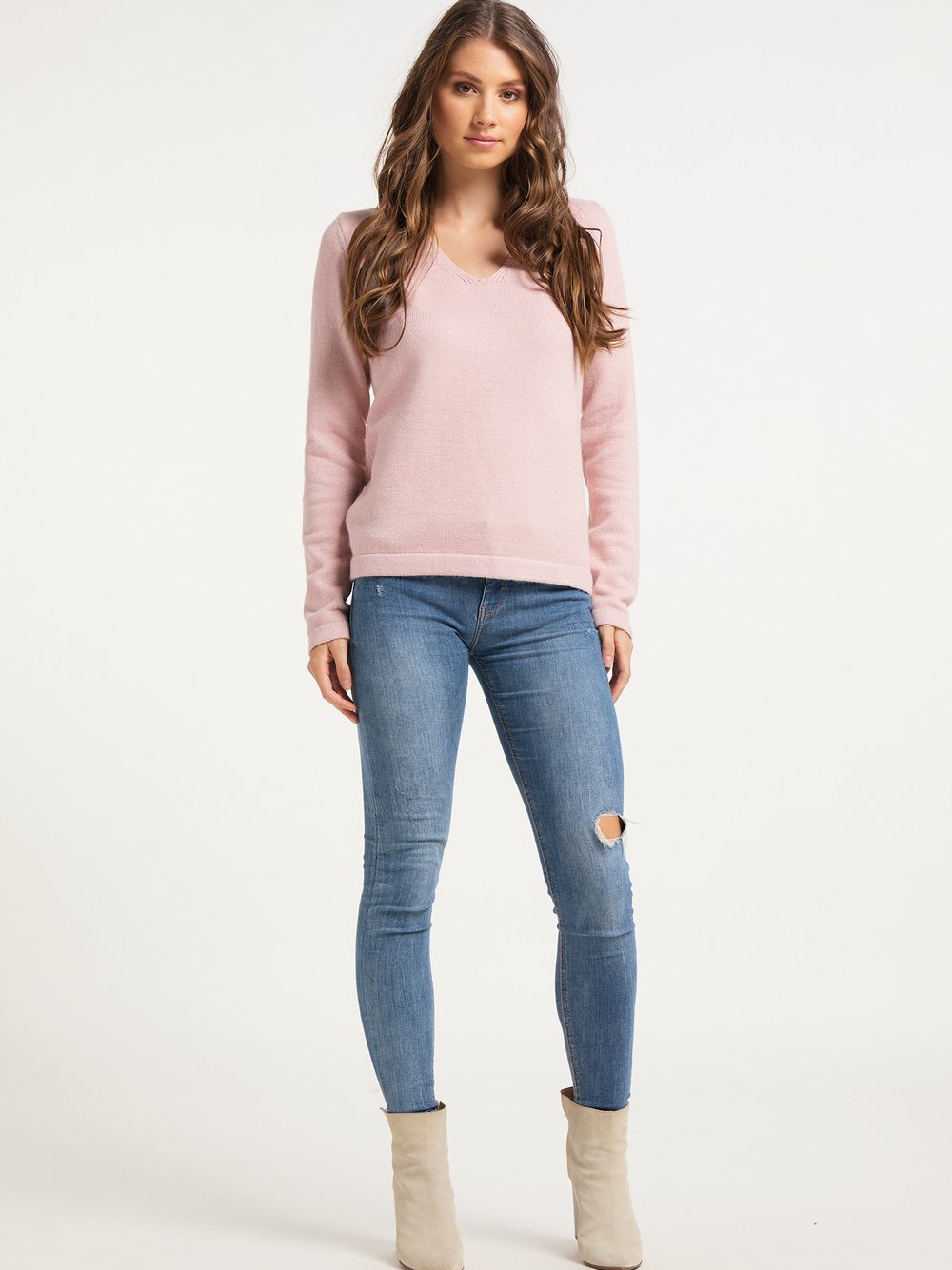 IZIA Pullover Damen Viskose rosa, XS/S