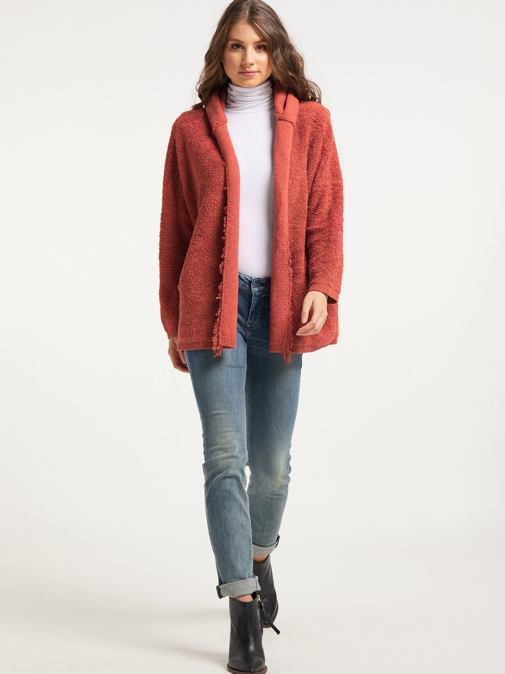 IZIA Strickjacke Damen rot, XL/XXL