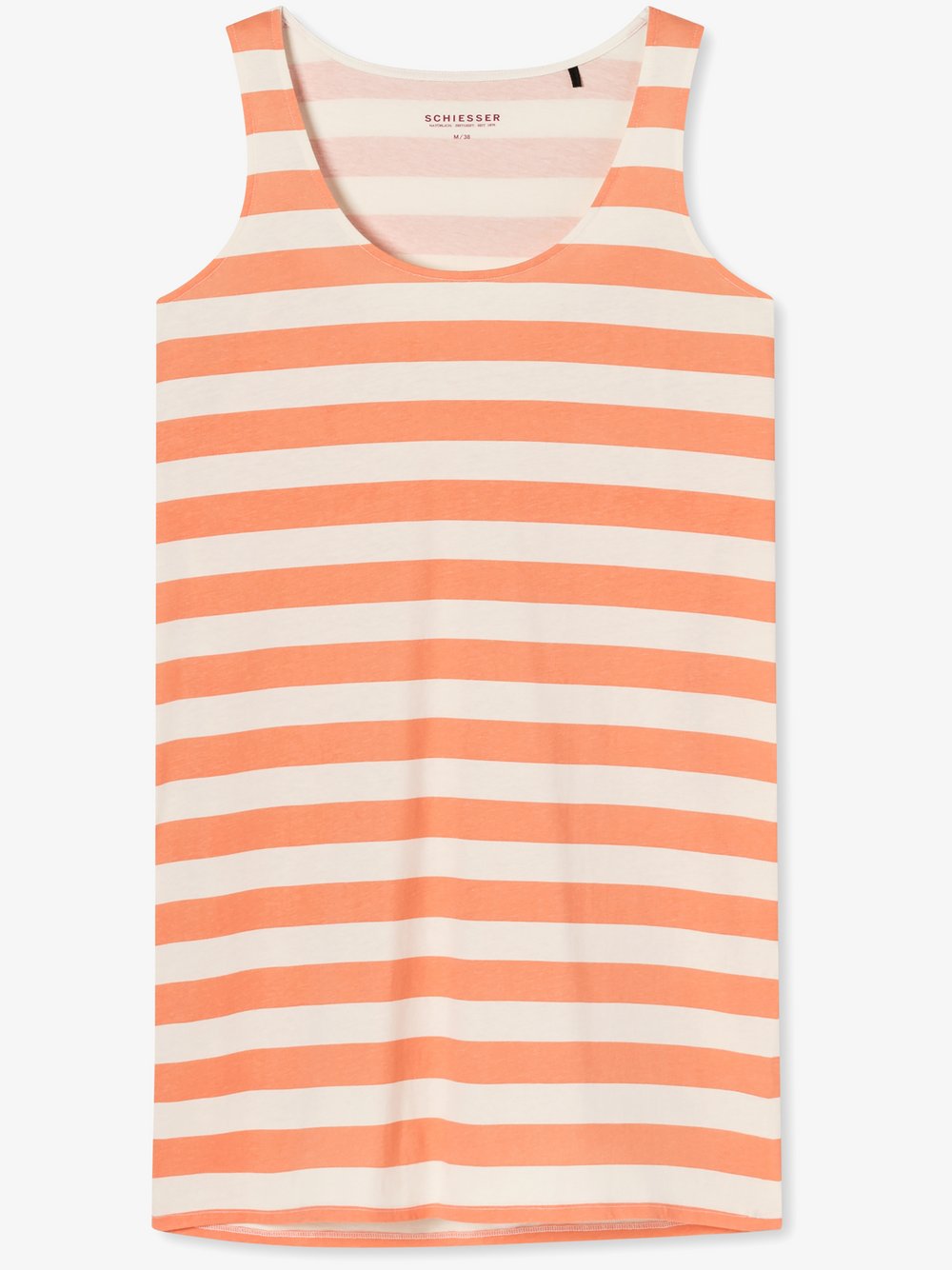Schiesser Nachthemd  Damen Jersey orange gestreift, 40