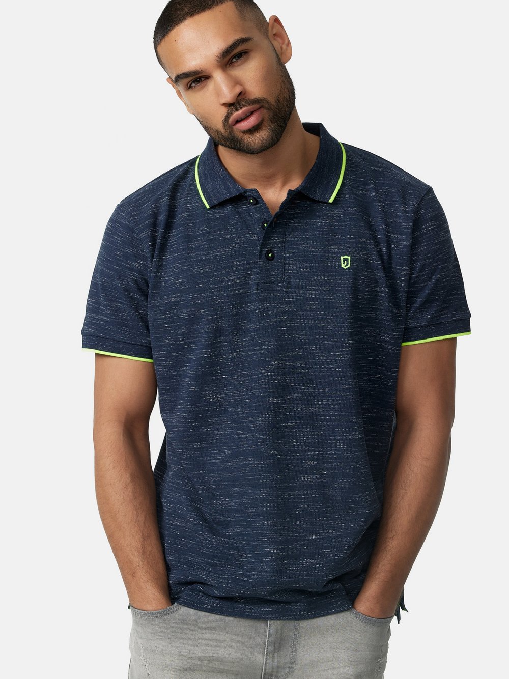 Indicode Poloshirt Herren Jersey blau, M