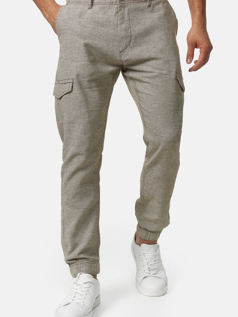 Indicode Leinenhose Herren grau, M