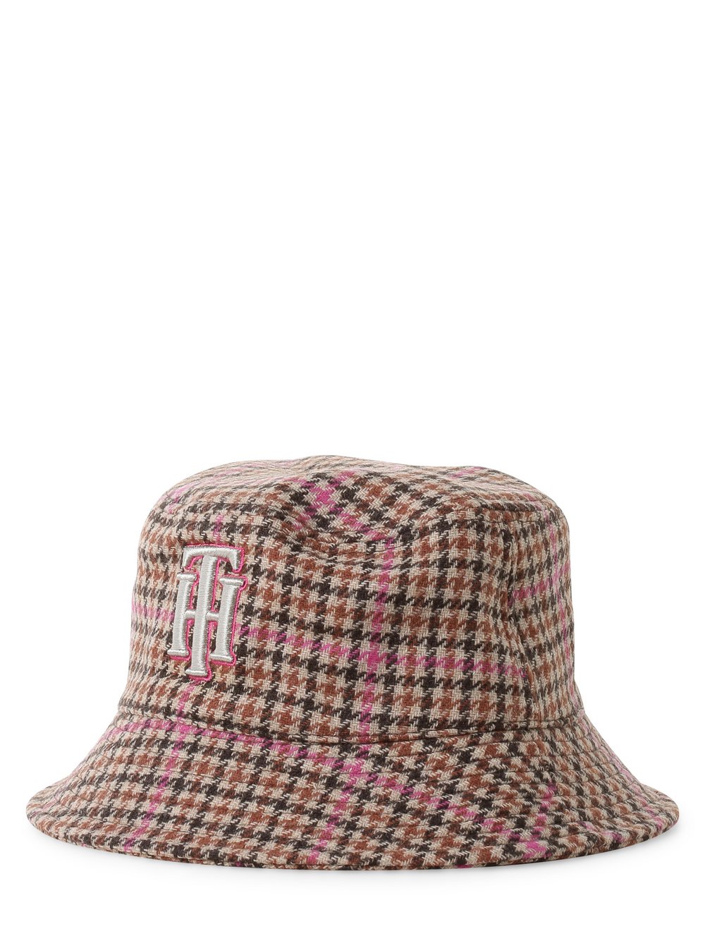 Tommy Hilfiger - Damski bucket hat, beżowy|brązowy