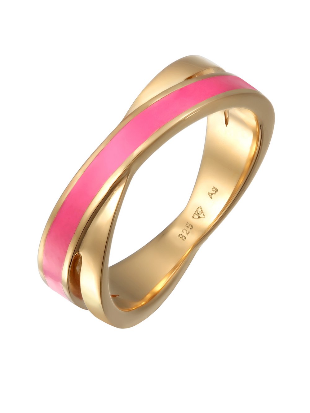 Elli Ring Damen Sterlingsilber rosa, 54