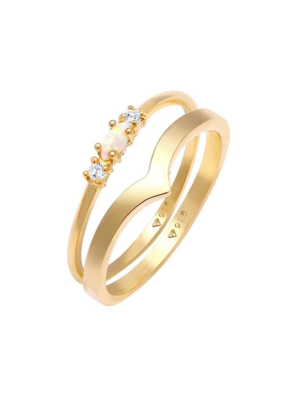 Elli Ring Damen Sterlingsilber gold, 56