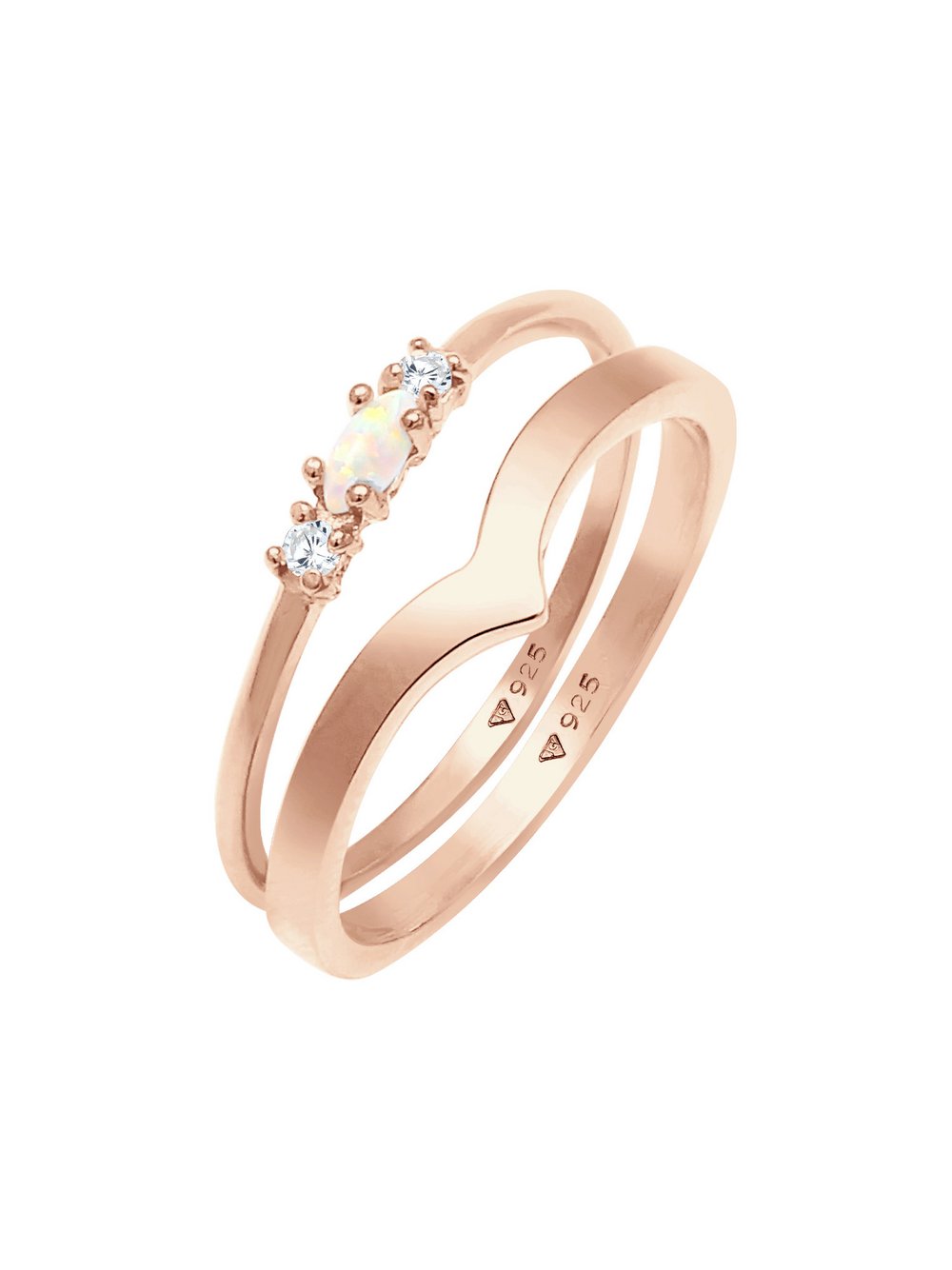 Elli Ring Damen Sterlingsilber roségold, 50