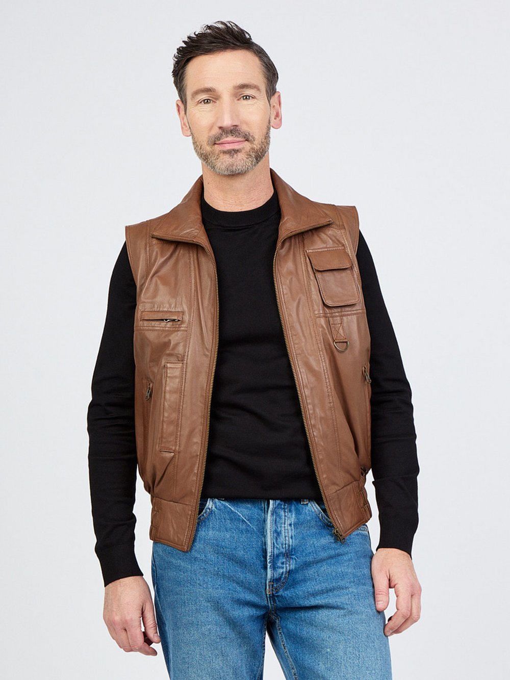 JCC Lederweste Herren braun, 46