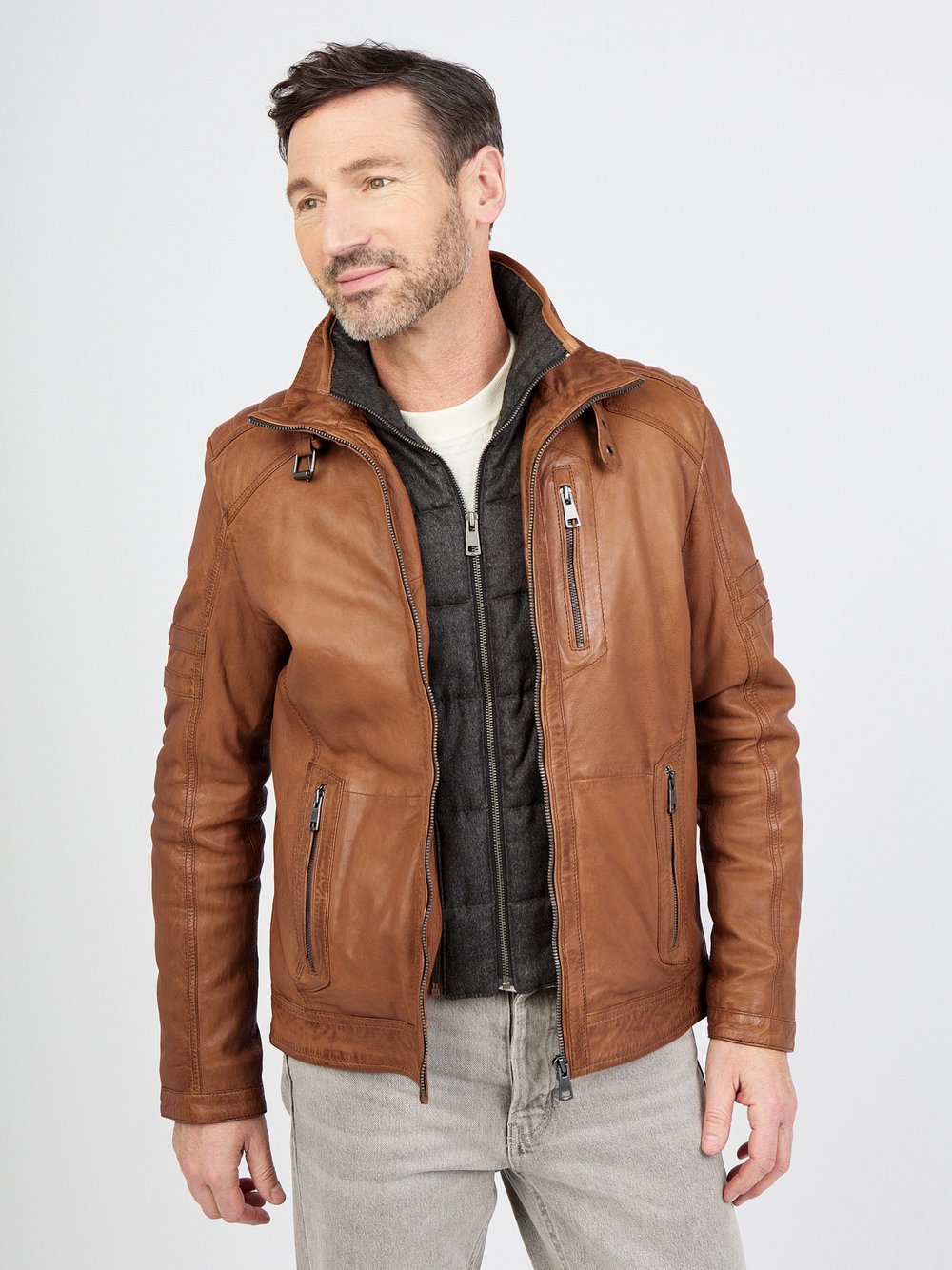 JCC Lederjacke Herren braun, 54