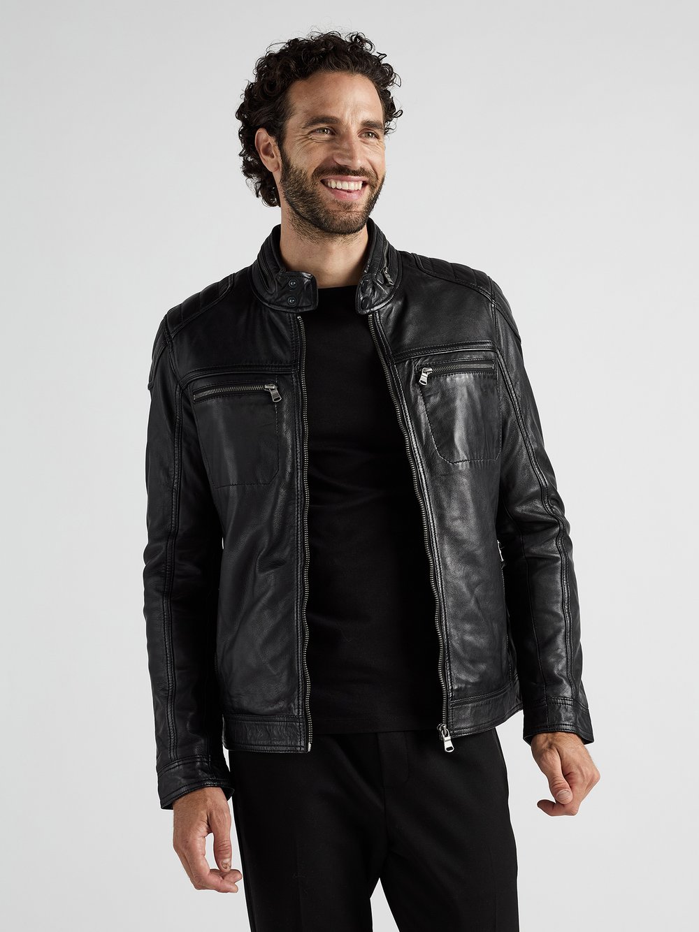 JCC Lederjacke Herren schwarz, 50