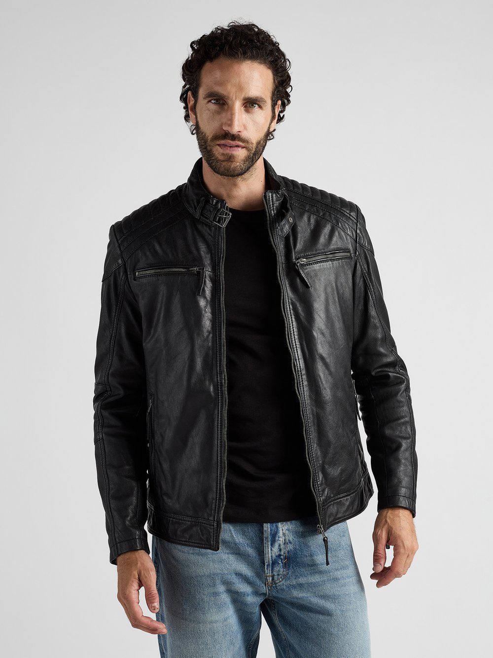 Thumbnail - JCC Lederjacke Herren braun, 56