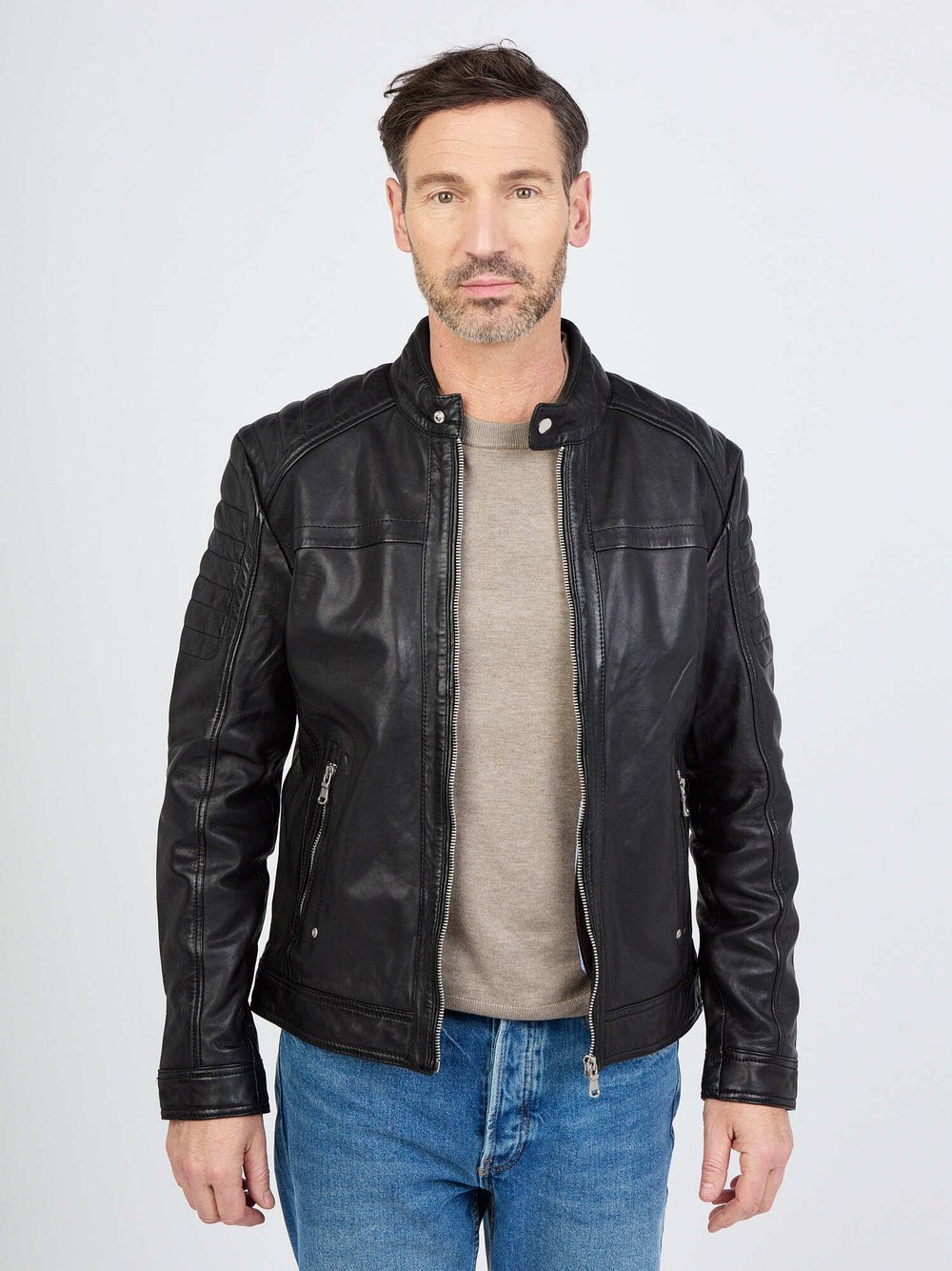 JCC Lederjacke Herren schwarz, 46