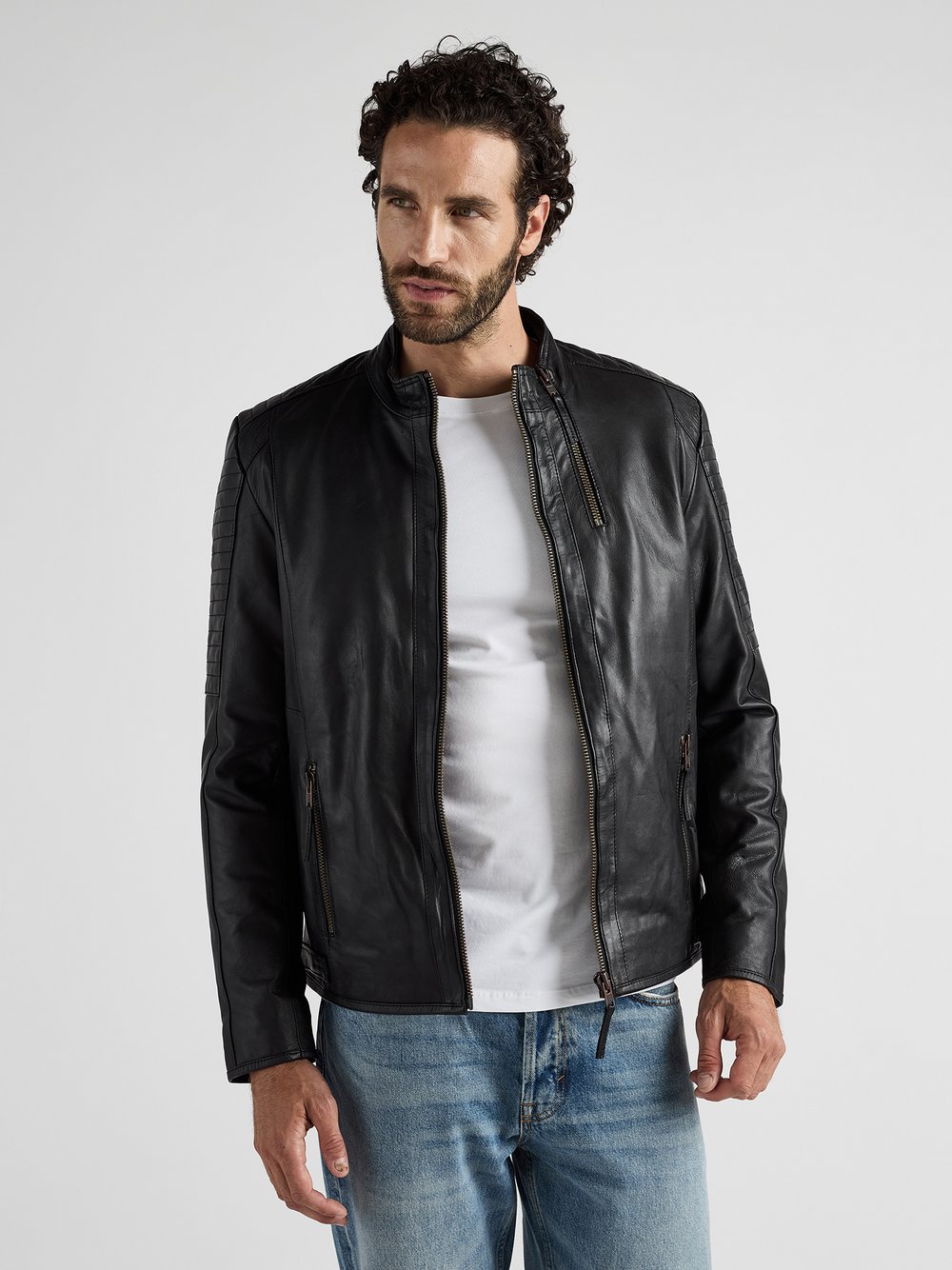 Thumbnail - JCC Lederjacke Herren schwarz, XXXL