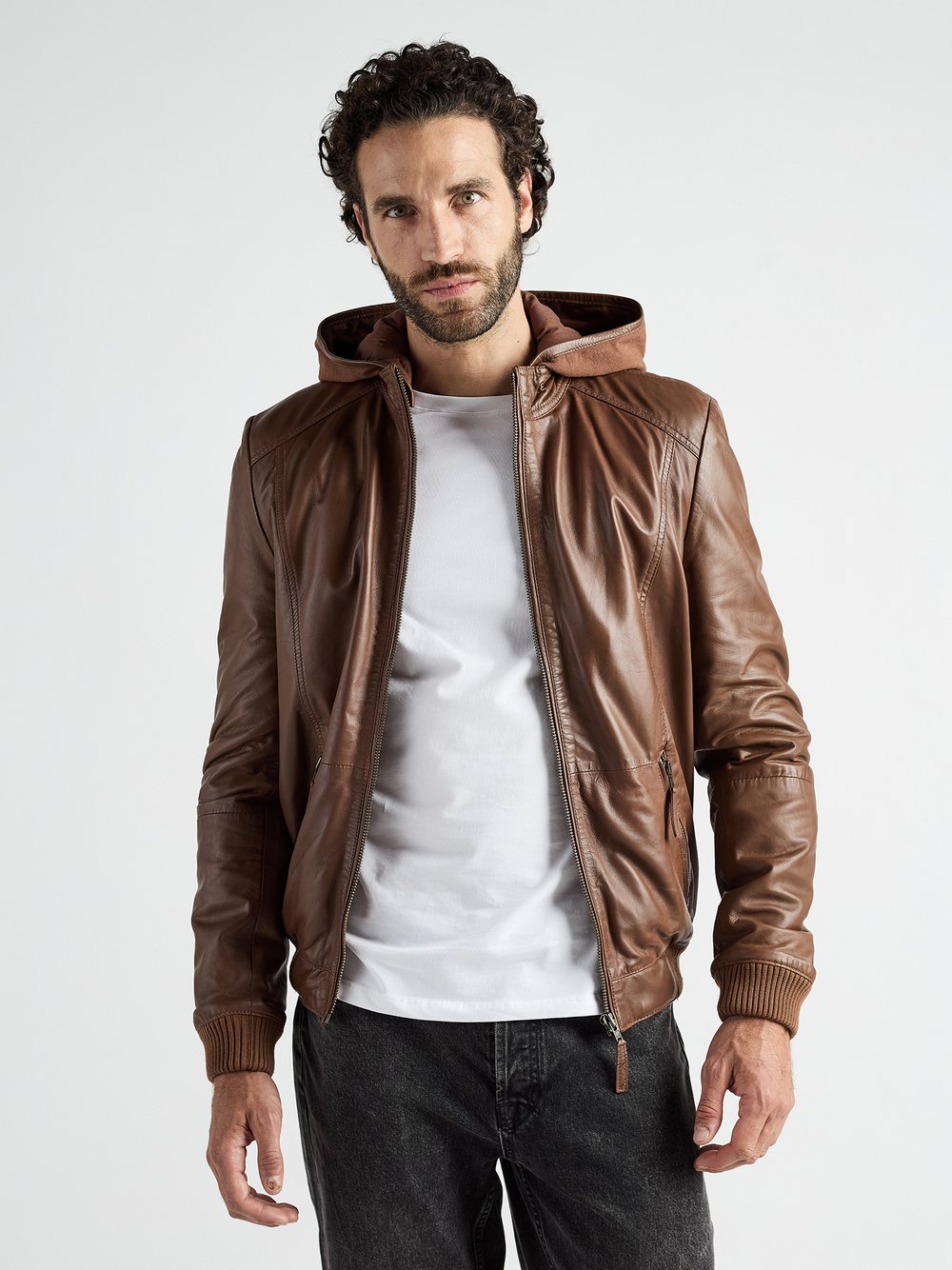 JCC Lederblouson Herren braun, L