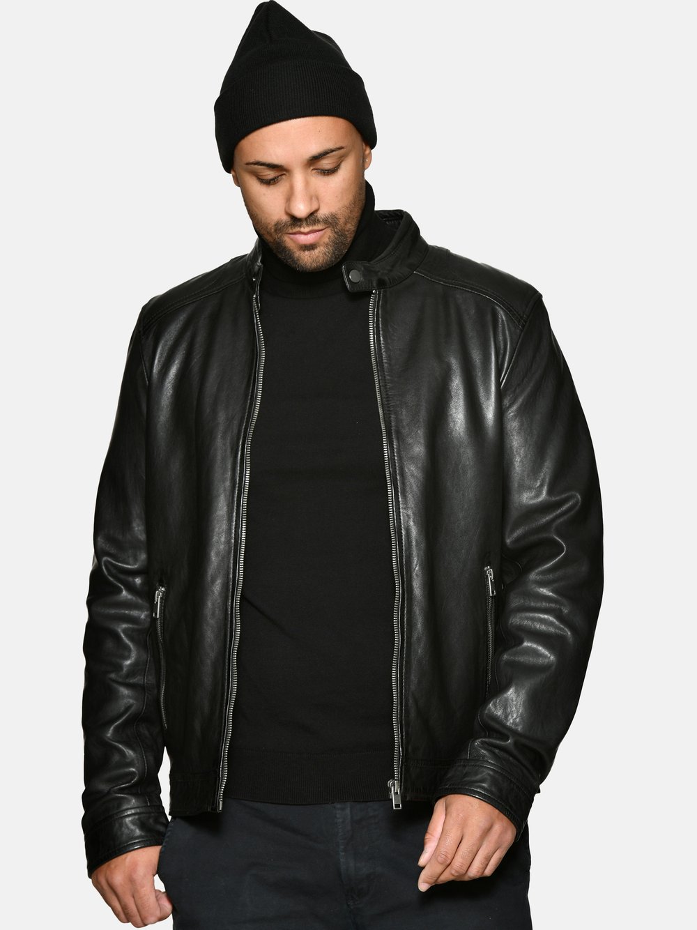 JCC Lederjacke Herren schwarz, 52