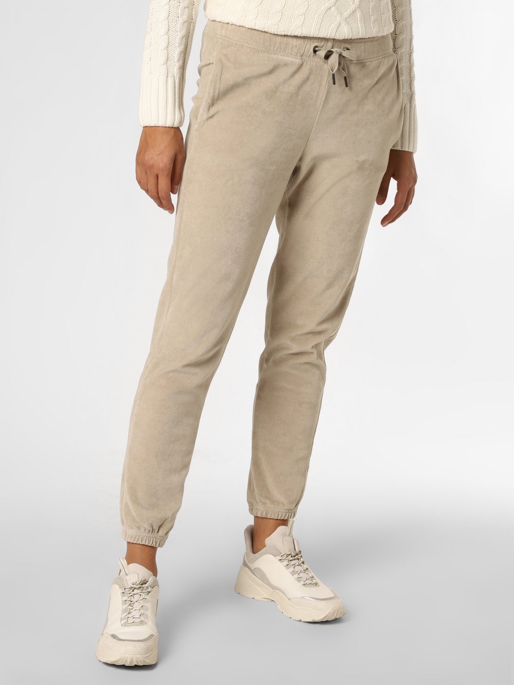 Juvia - Spodnie dresowe damskie – Conny, beżowy|szary