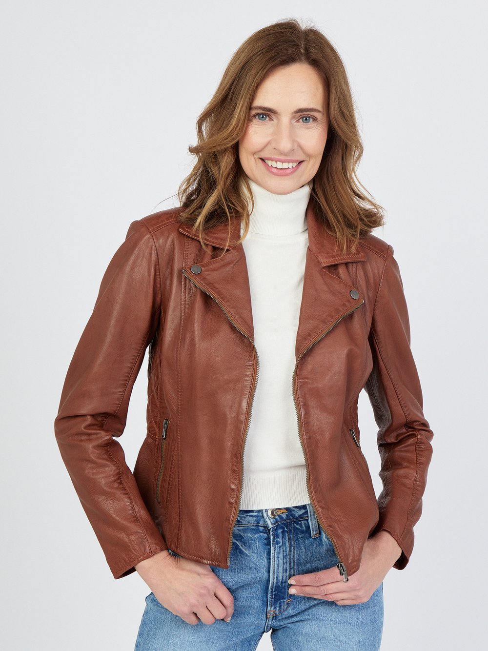 Thumbnail - JCC Lederjacke Damen braun, 34