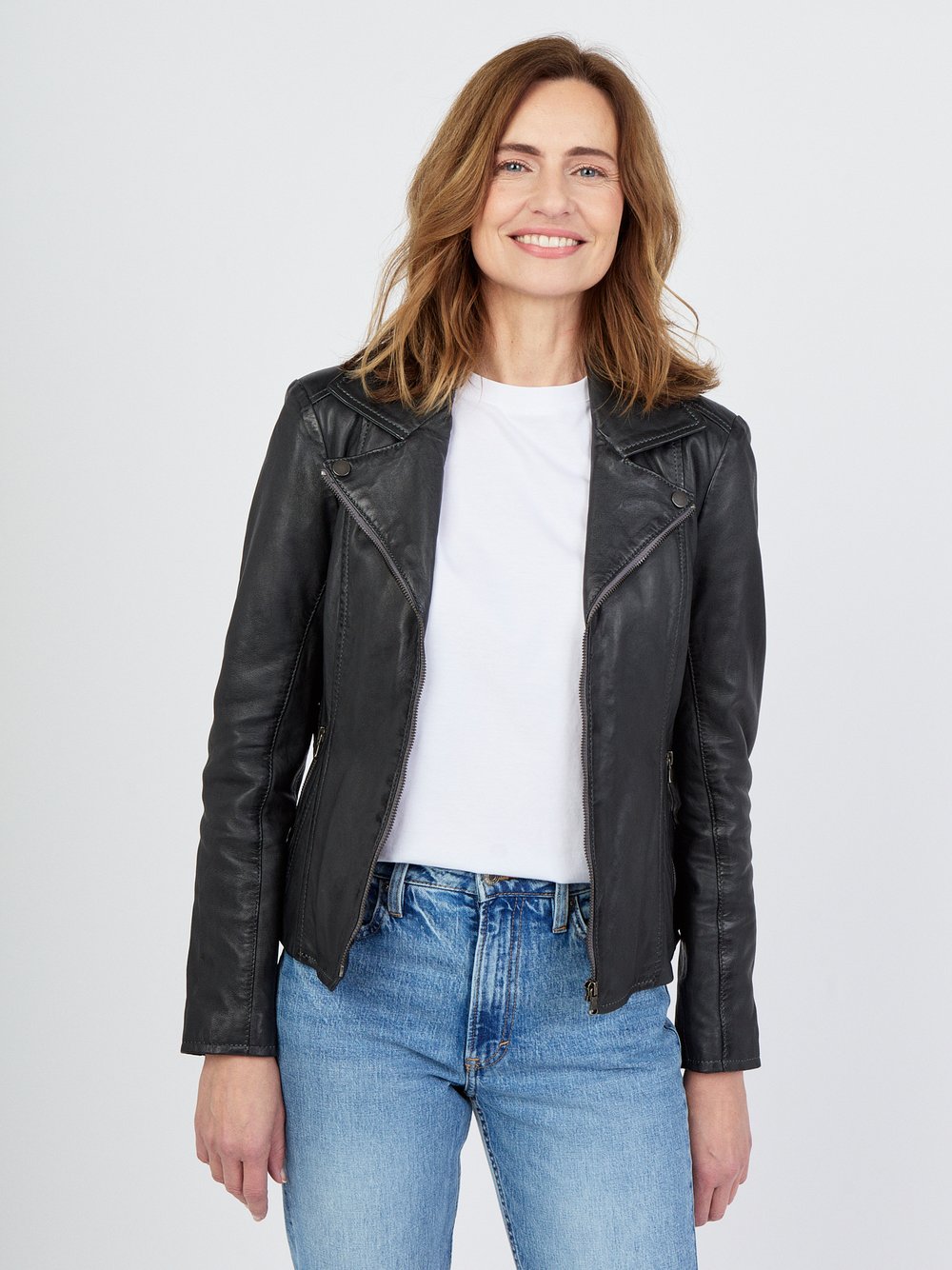 JCC Lederjacke Damen grau, 36