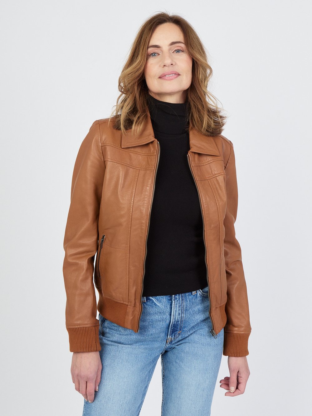 JCC Lederjacke Damen braun, XXXL