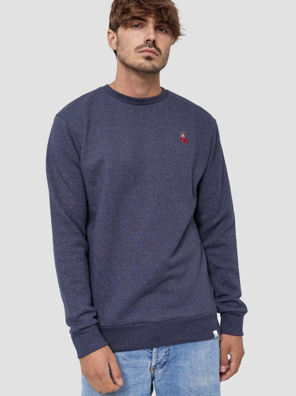 MIKON Sweatshirt Herren Baumwolle blau, S