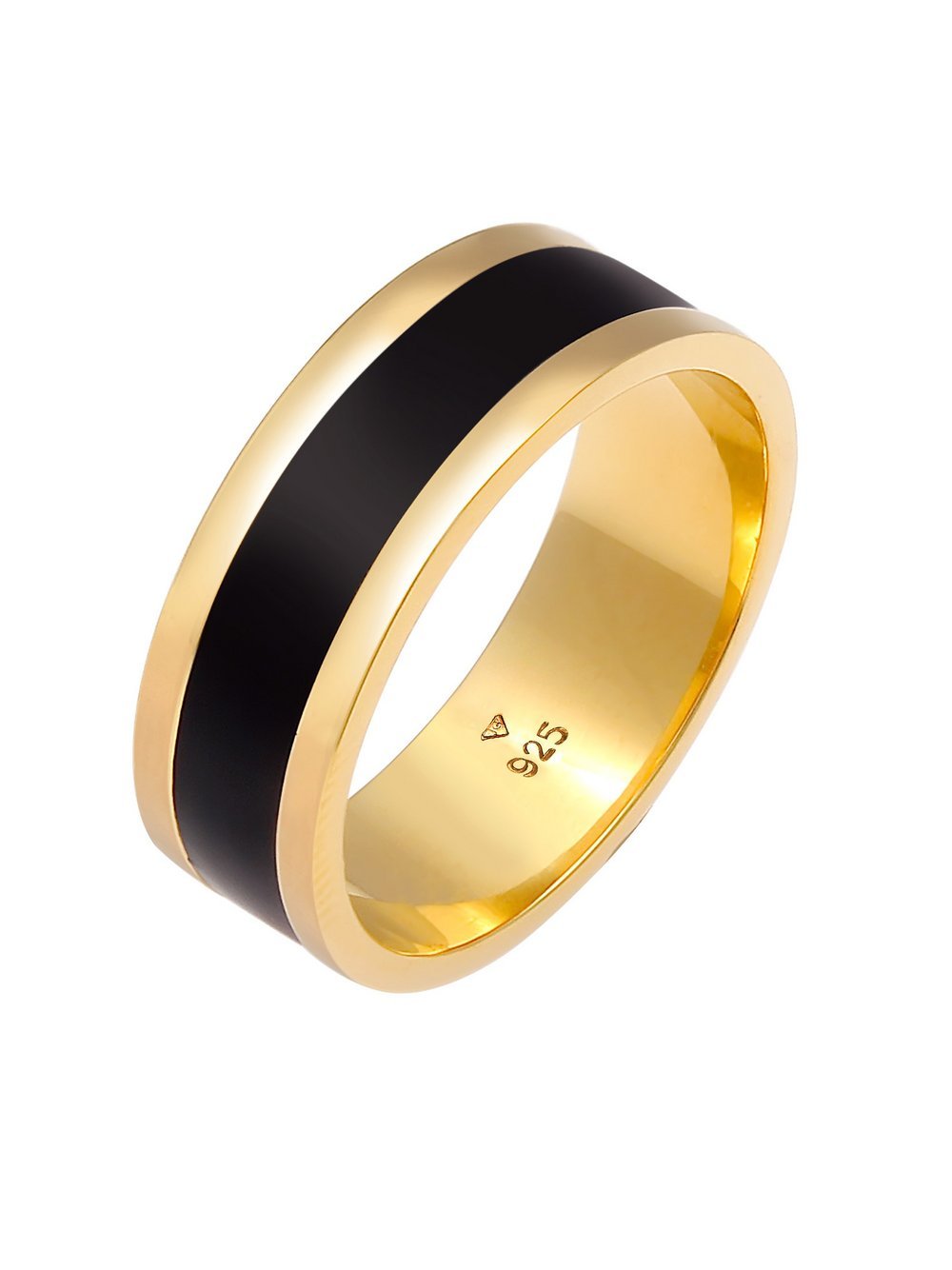 KUZZOI Ring Herren Sterlingsilber gold, 60