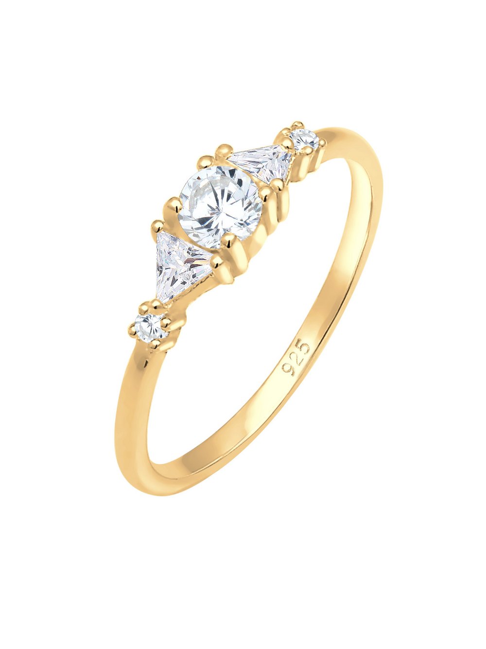 Elli PREMIUM Ring Damen Sterlingsilber gold, 54