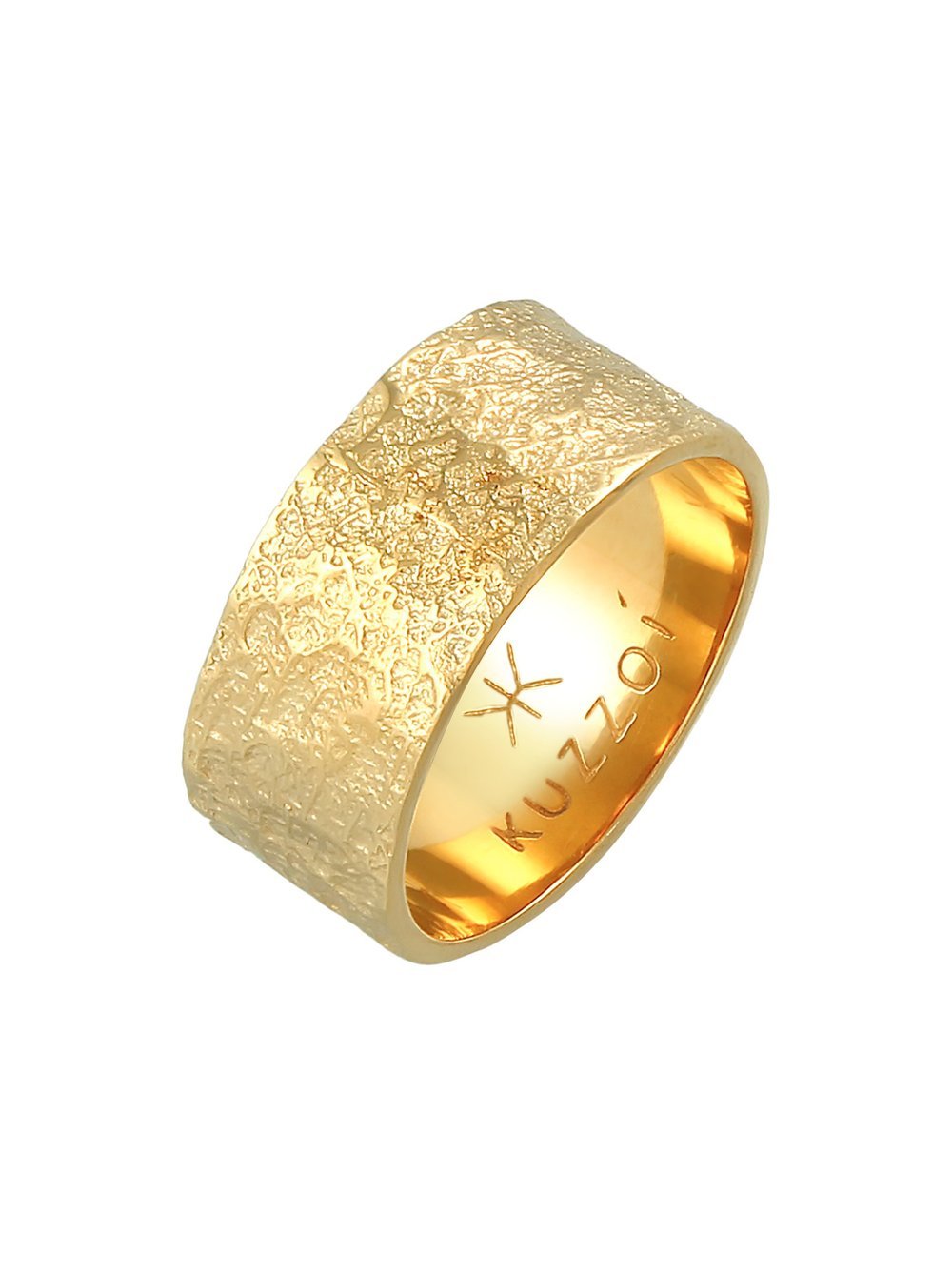 KUZZOI Ring Herren Sterlingsilber gold, 60