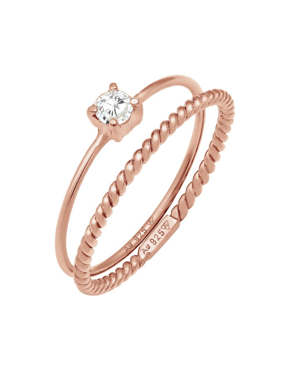 Elli Ring Damen Sterlingsilber roségold, 56