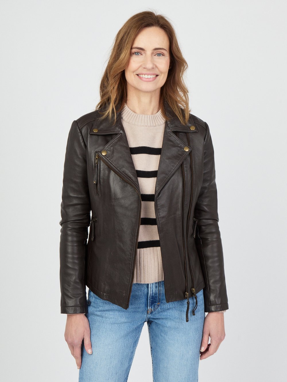 Thumbnail - JCC Lederjacke Damen braun, 46
