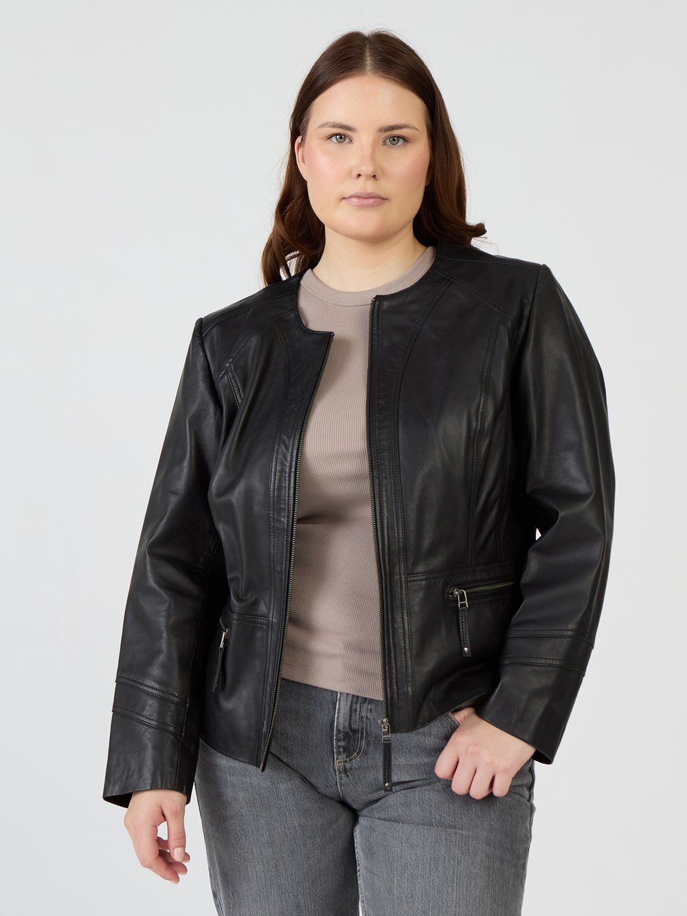 JCC Lederjacke Damen schwarz, 56