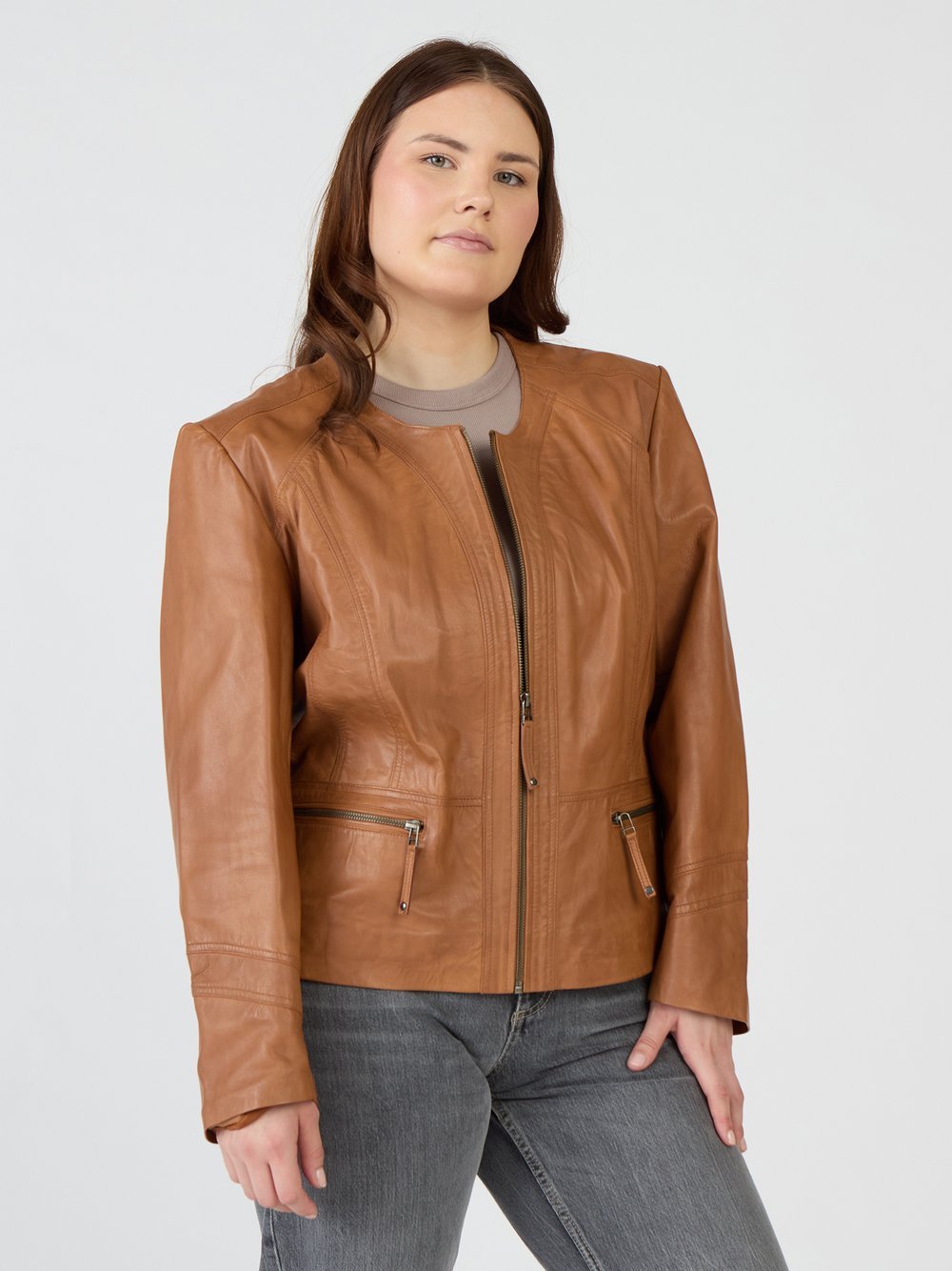 JCC Lederjacke Damen braun, 58
