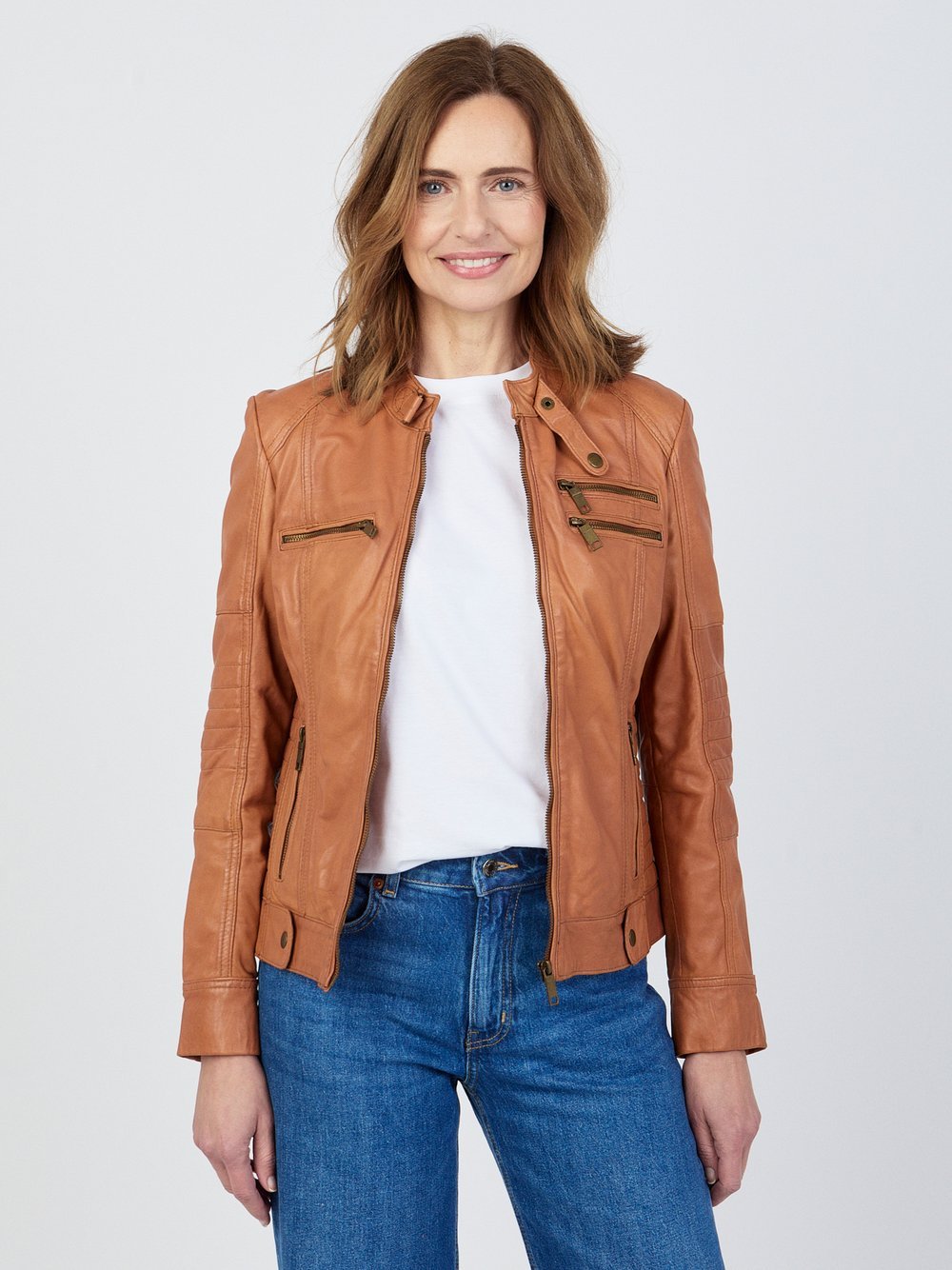 Thumbnail - JCC Lederjacke Damen braun, 40