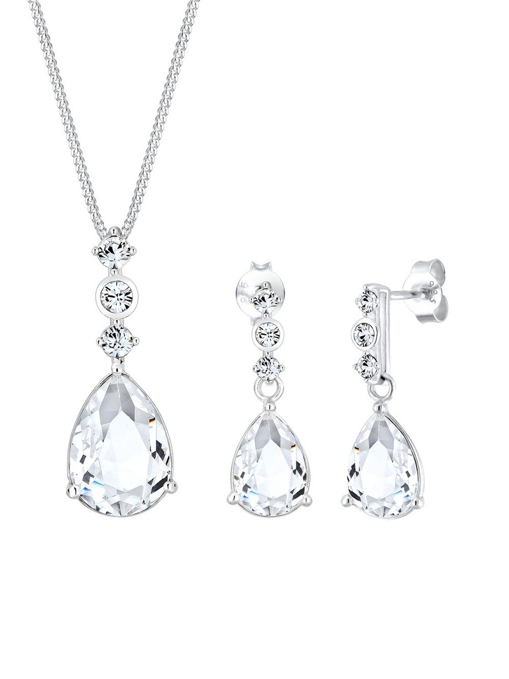 Elli PREMIUM Schmuckset Damen Sterlingsilber silber, 45