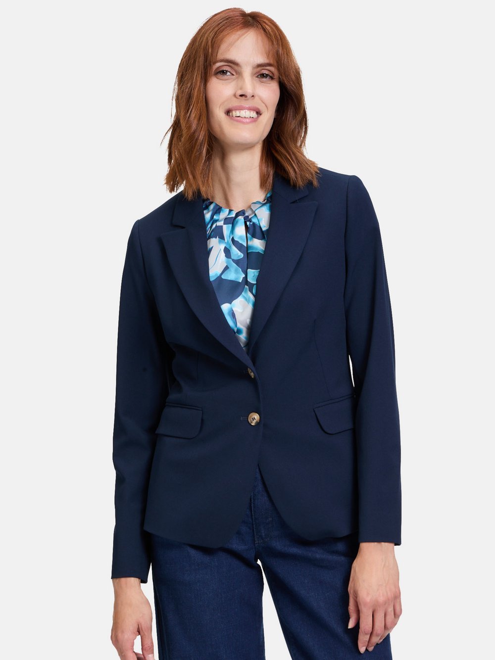 Betty & Co Klassischer Blazer Damen blau, 38