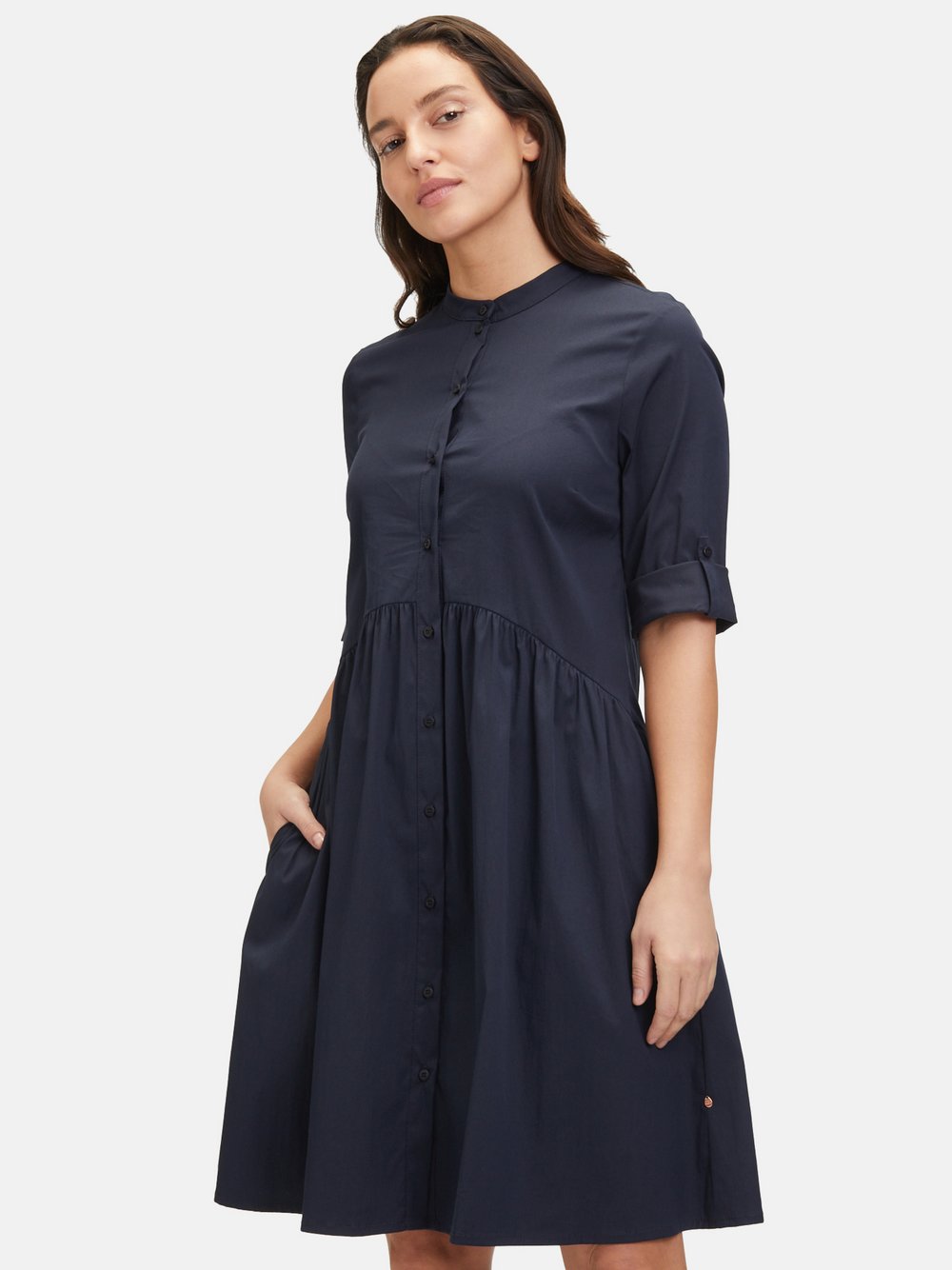 Vera Mont Hemdblusenkleid Damen Baumwolle blau, 44