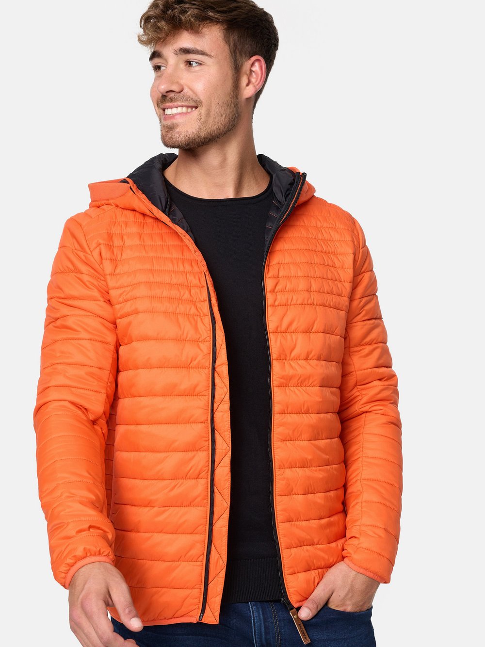 Indicode Winterjacke Herren Polyamid orange, S