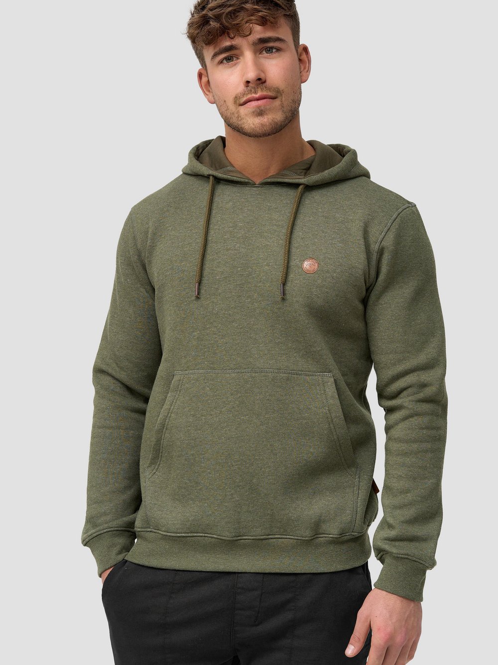 Indicode Kapuzenpullover Herren Baumwolle grün, XXL