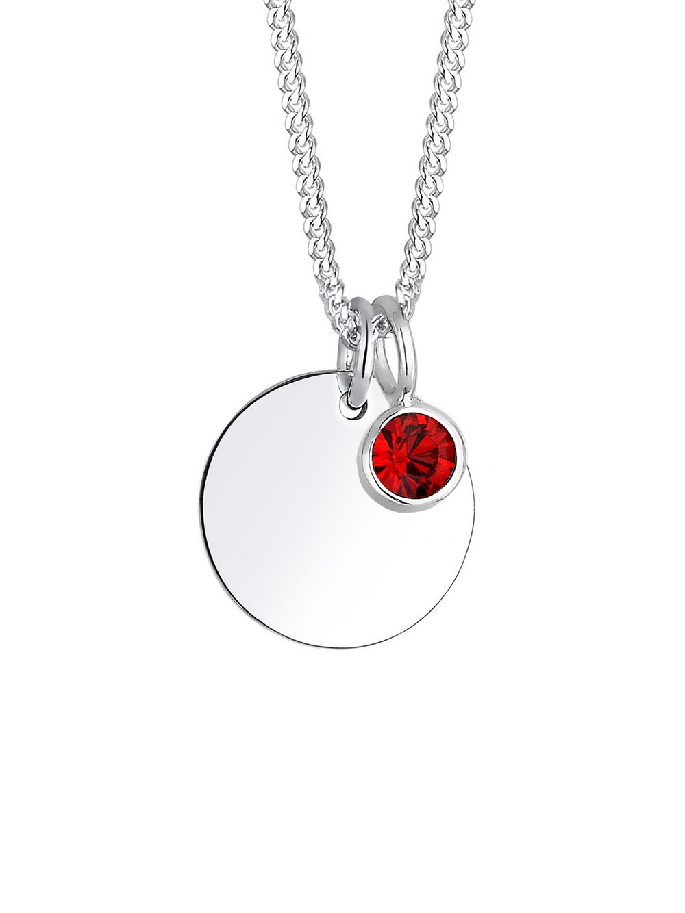 Elli Halskette Damen Sterlingsilber rot, 45