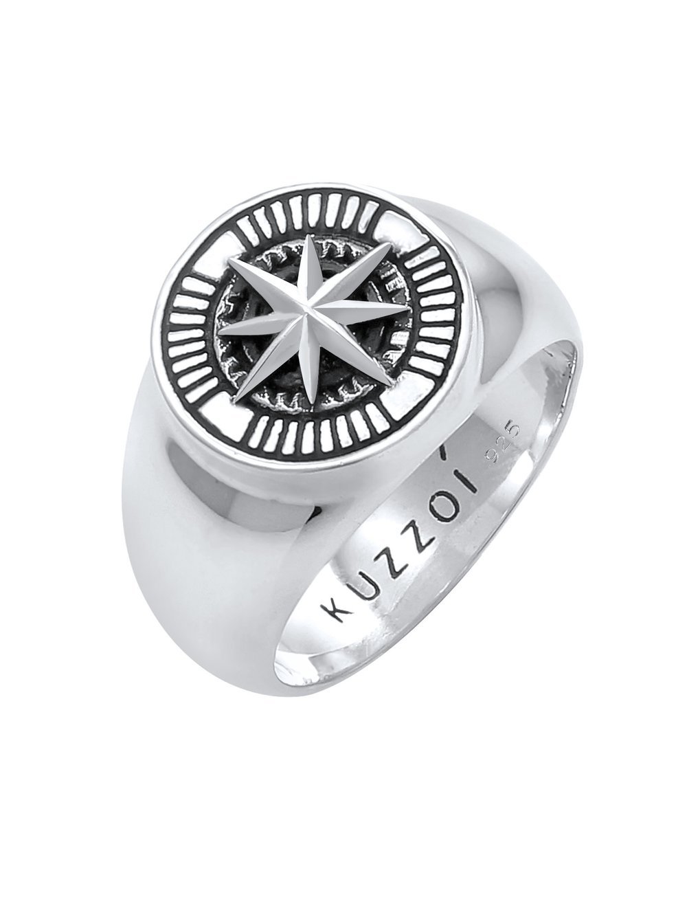 KUZZOI Ring Herren Sterlingsilber silber, 66