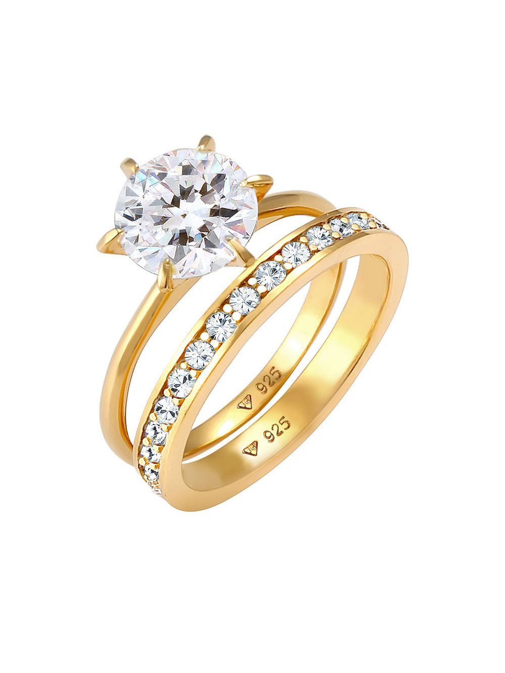 Elli Ring Damen Sterlingsilber gold, 58