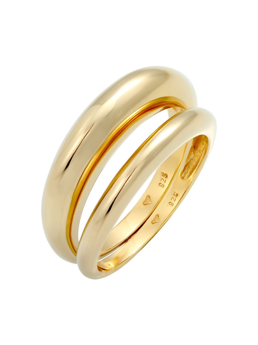 Elli PREMIUM Ring Damen Sterlingsilber gold, 52