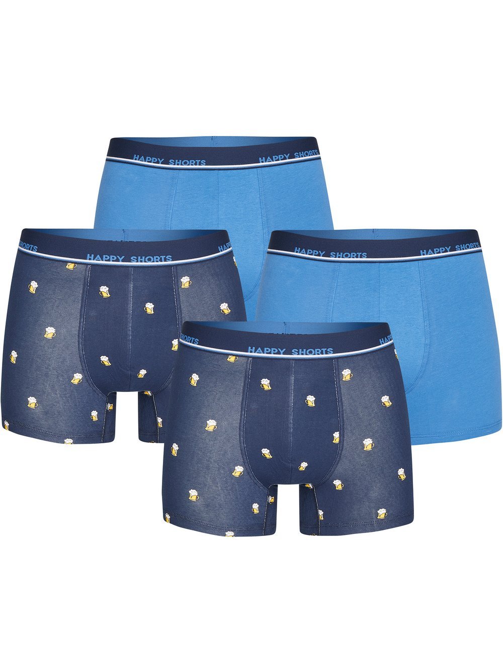 HAPPY SHORTS Boxer  Herren Jersey blau gemustert, XXL