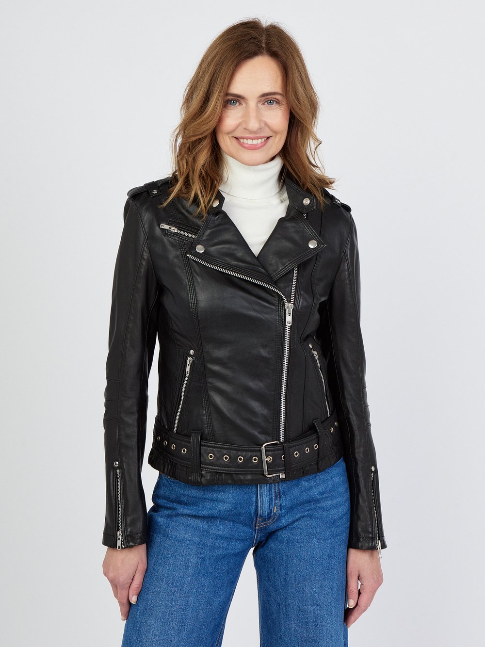 JCC Lederjacke Damen schwarz, 48