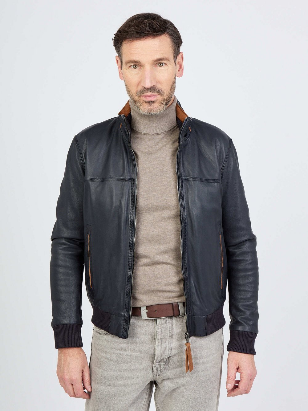 JCC Lederjacke Herren blau, 58